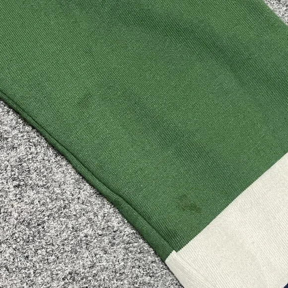 Stussy Green Striped Rugby Hoodie Shirt Medium - Picture 8 of 10